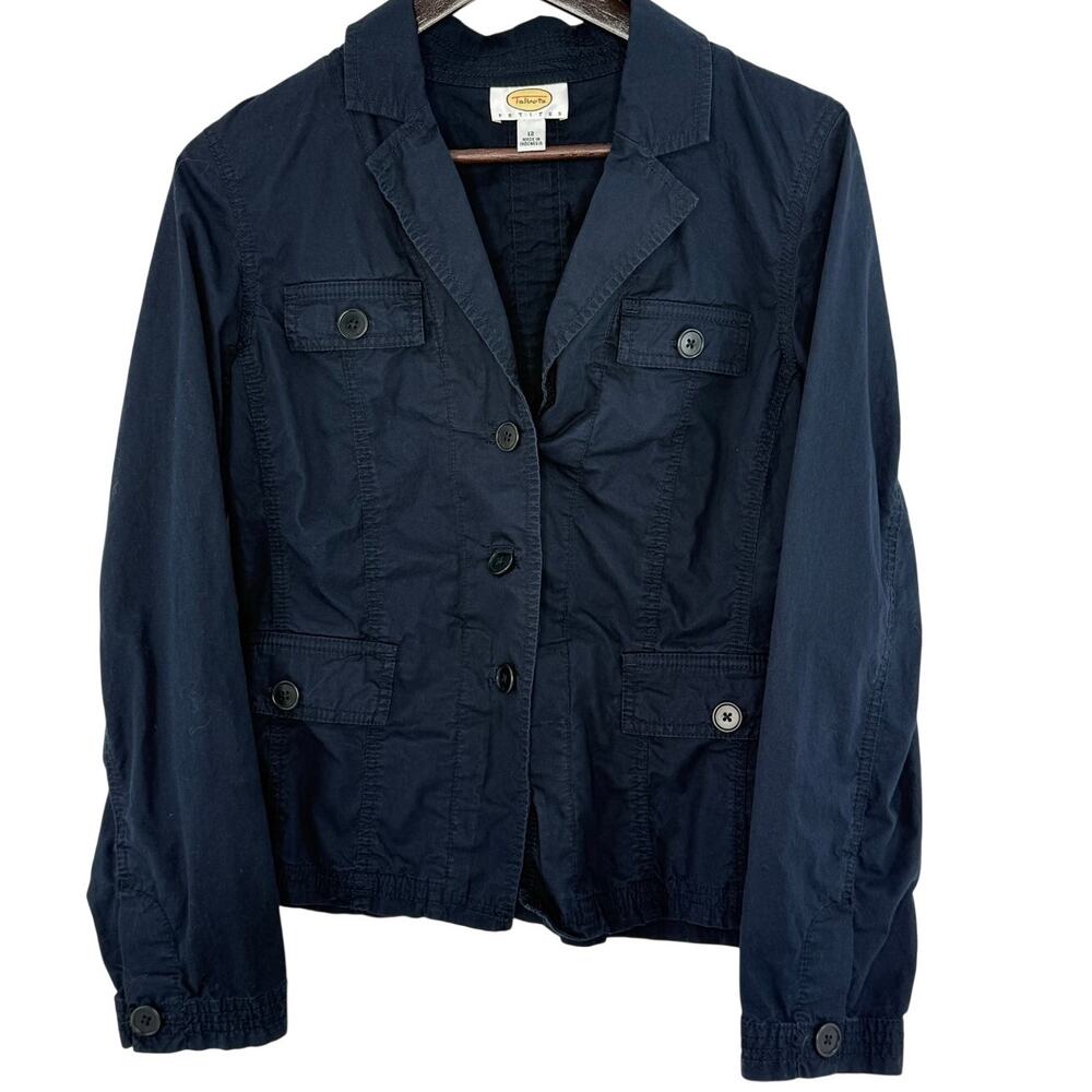 Talbots Petites Navy Utility Jacket 12P